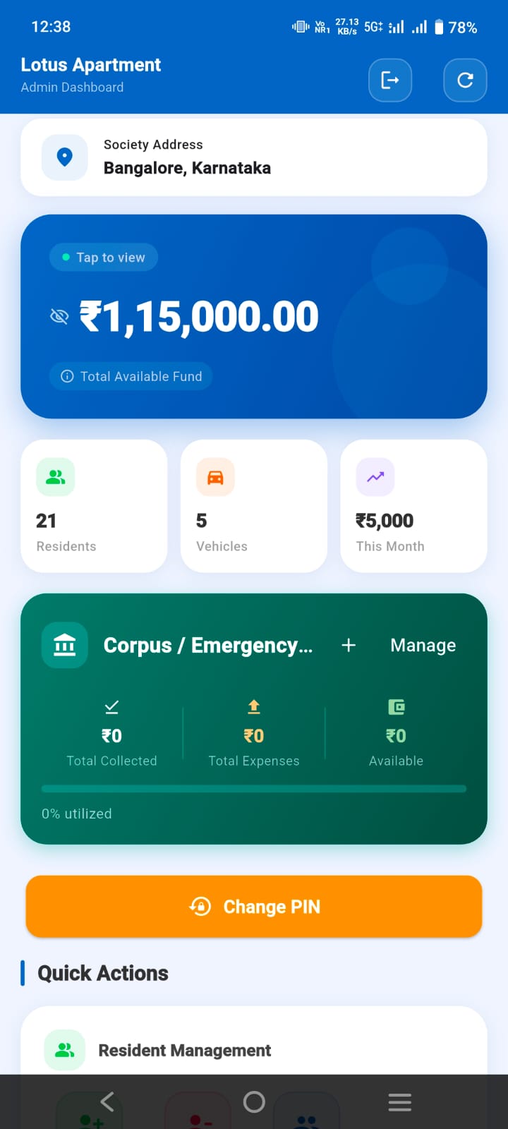 ResidentPe Dashboard Preview